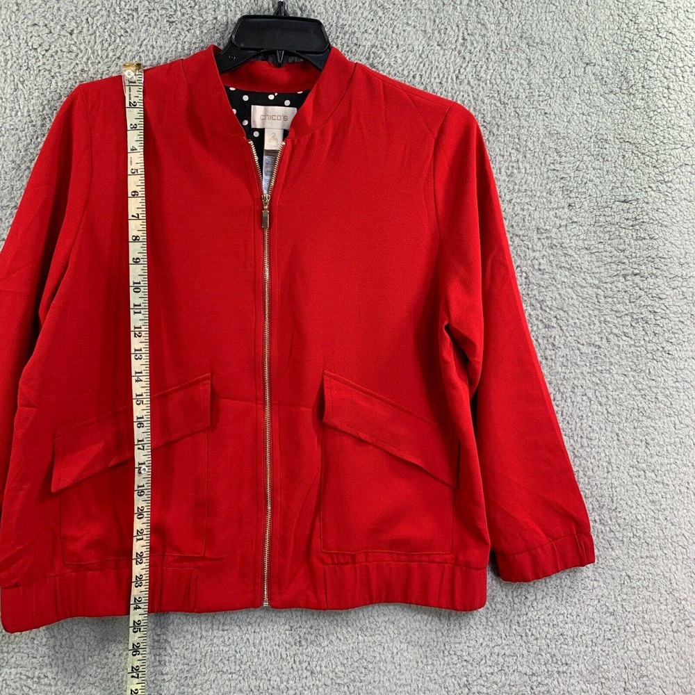 Chico's Red Blazer Jacket - Picture 3 of 11